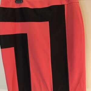 Nine West Pink and Black Midi Skirt